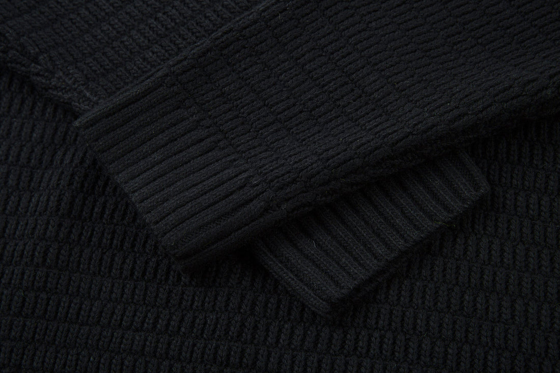 Omirad Striped Knit Polo Sweater