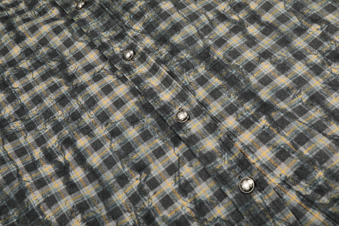 Omirad Vintage Plaid Button-Up Jacket