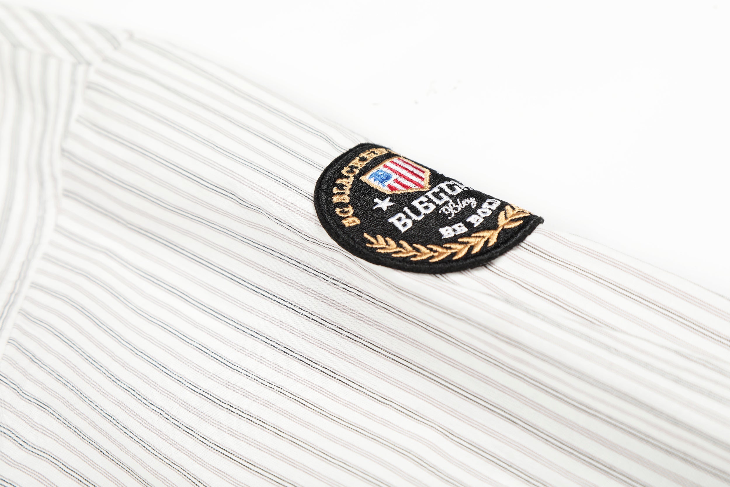 Omirad Striped Logo Button-Up Shirt