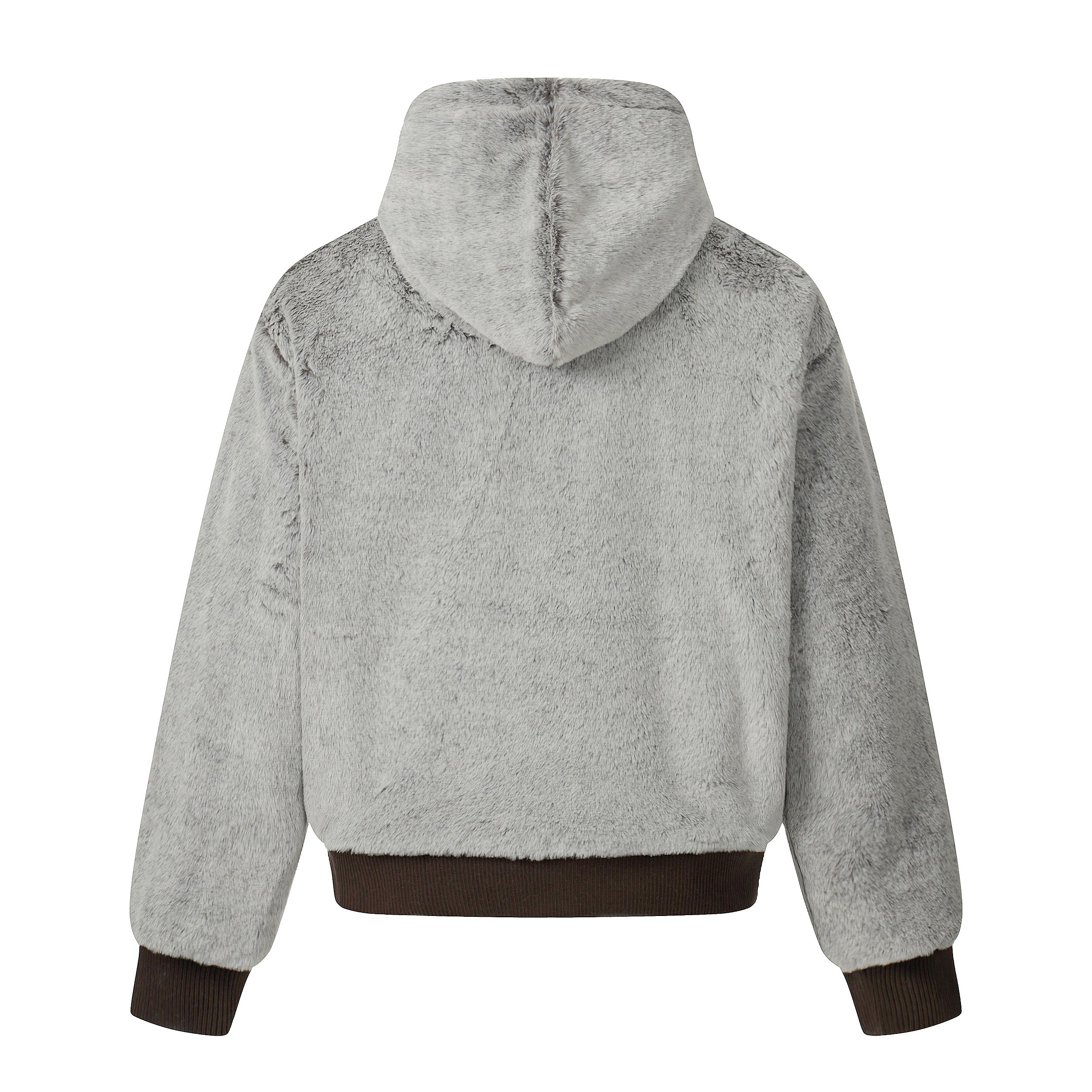 Omirad Wool Blend Fleece Hooded Bomber Jacket
