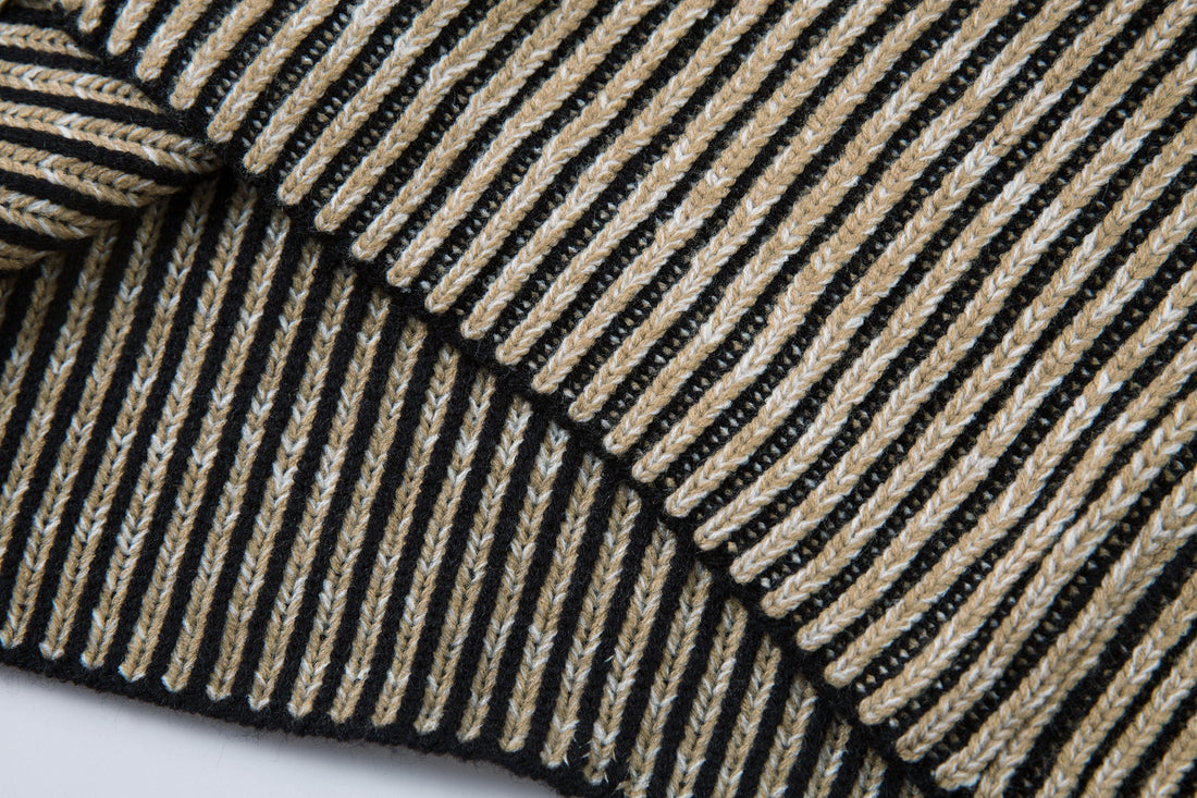 Omirad Striped Textured Zip Jacket