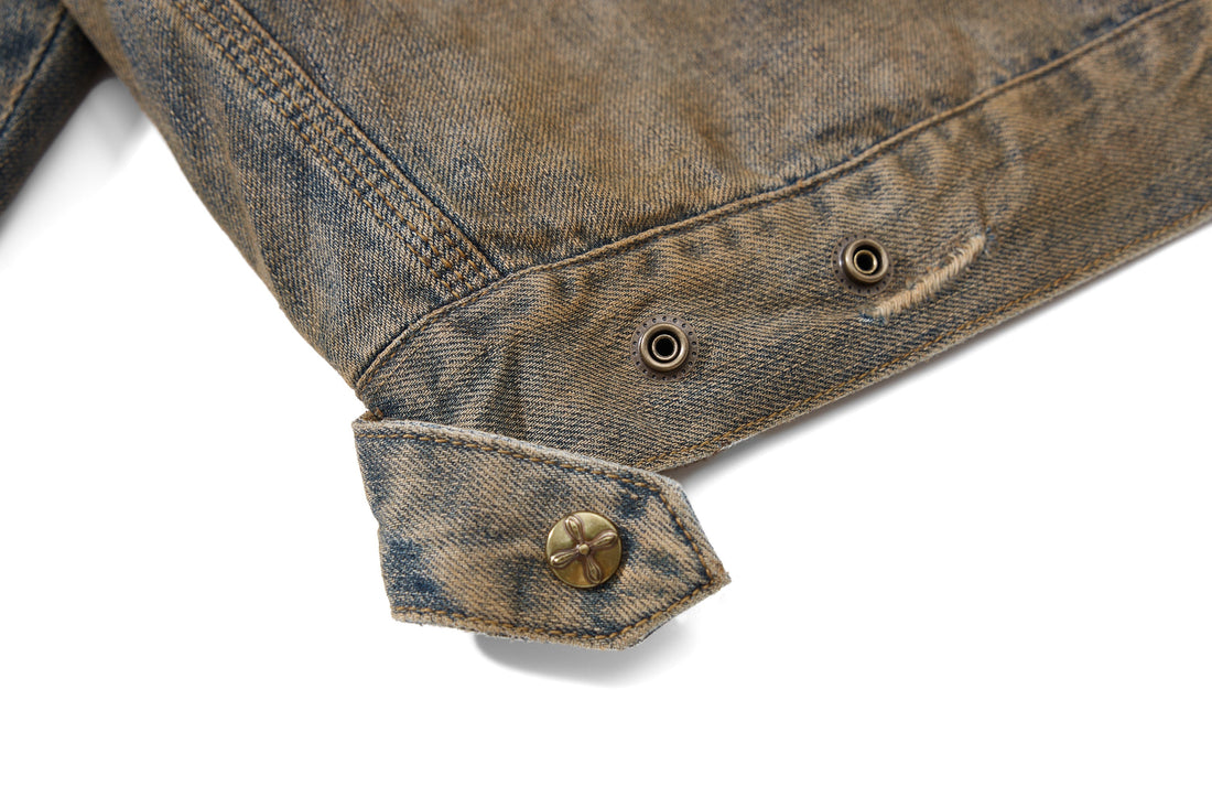 Omirad Vintage Distressed Denim Jacket