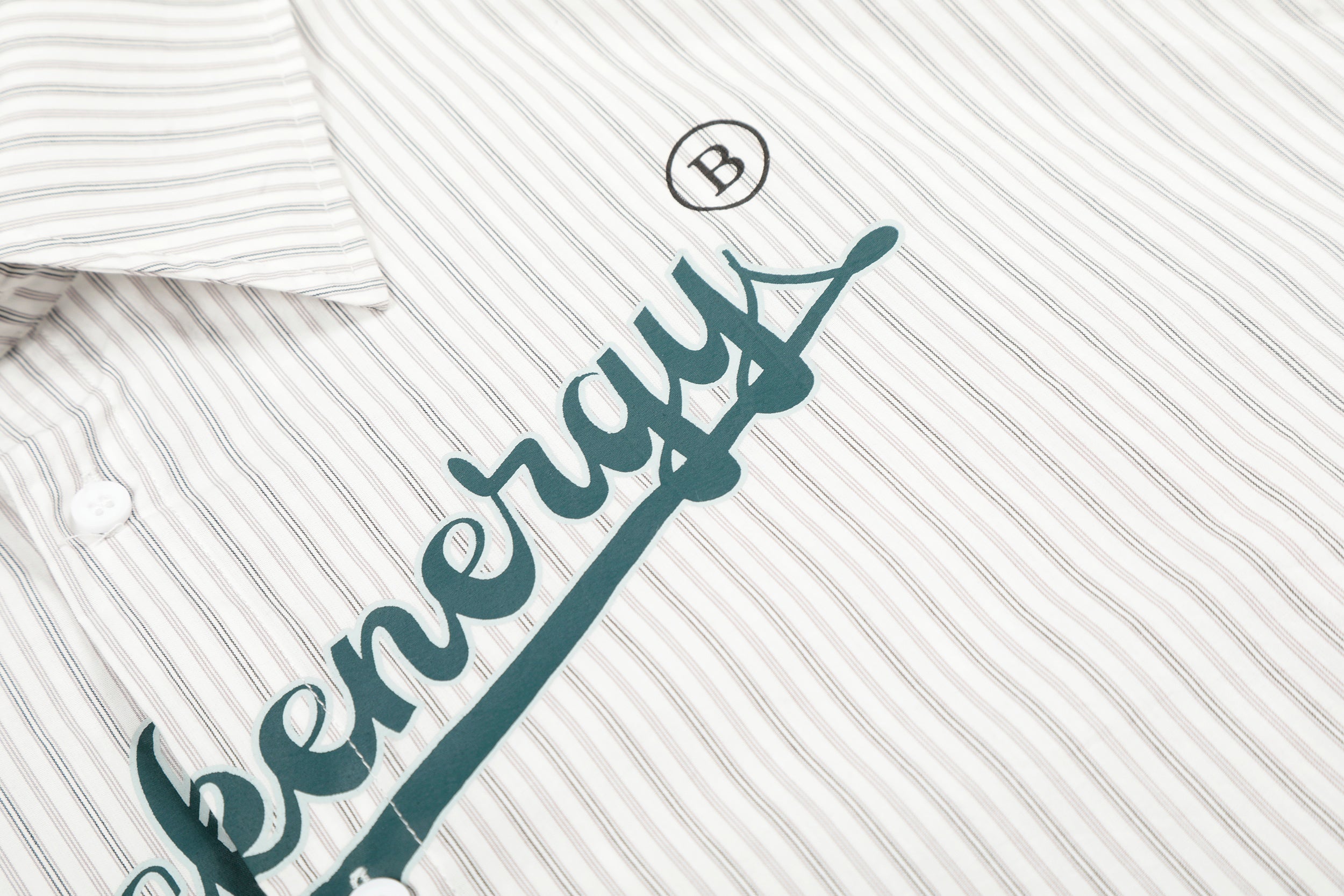 Omirad Striped Logo Button-Up Shirt