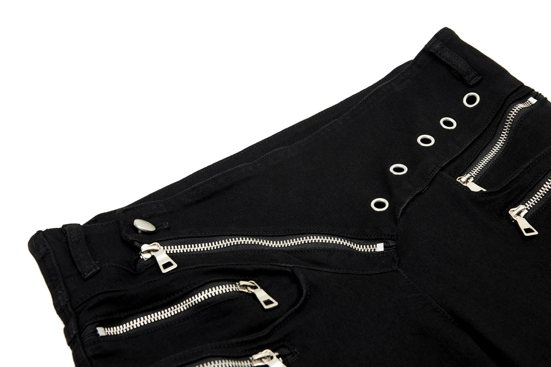 Omirad Zipper Detail Flared Pants