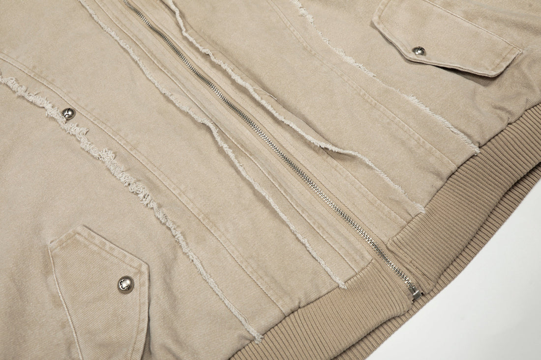 Omirad Washed Shearling-Lined Denim Hooded Jacket