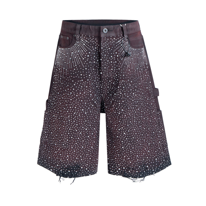 Omirad Studded Denim Shorts