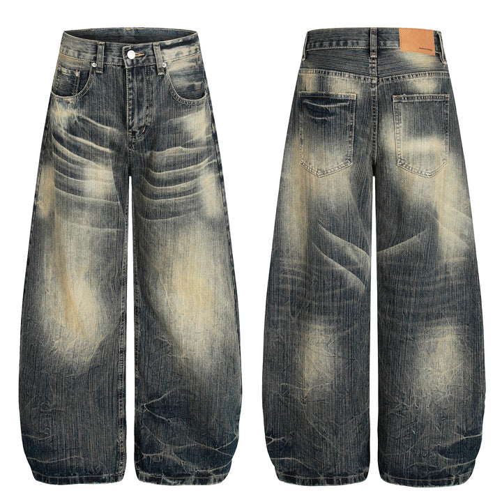 Omirad Vintage Washed Loose Denim Pants