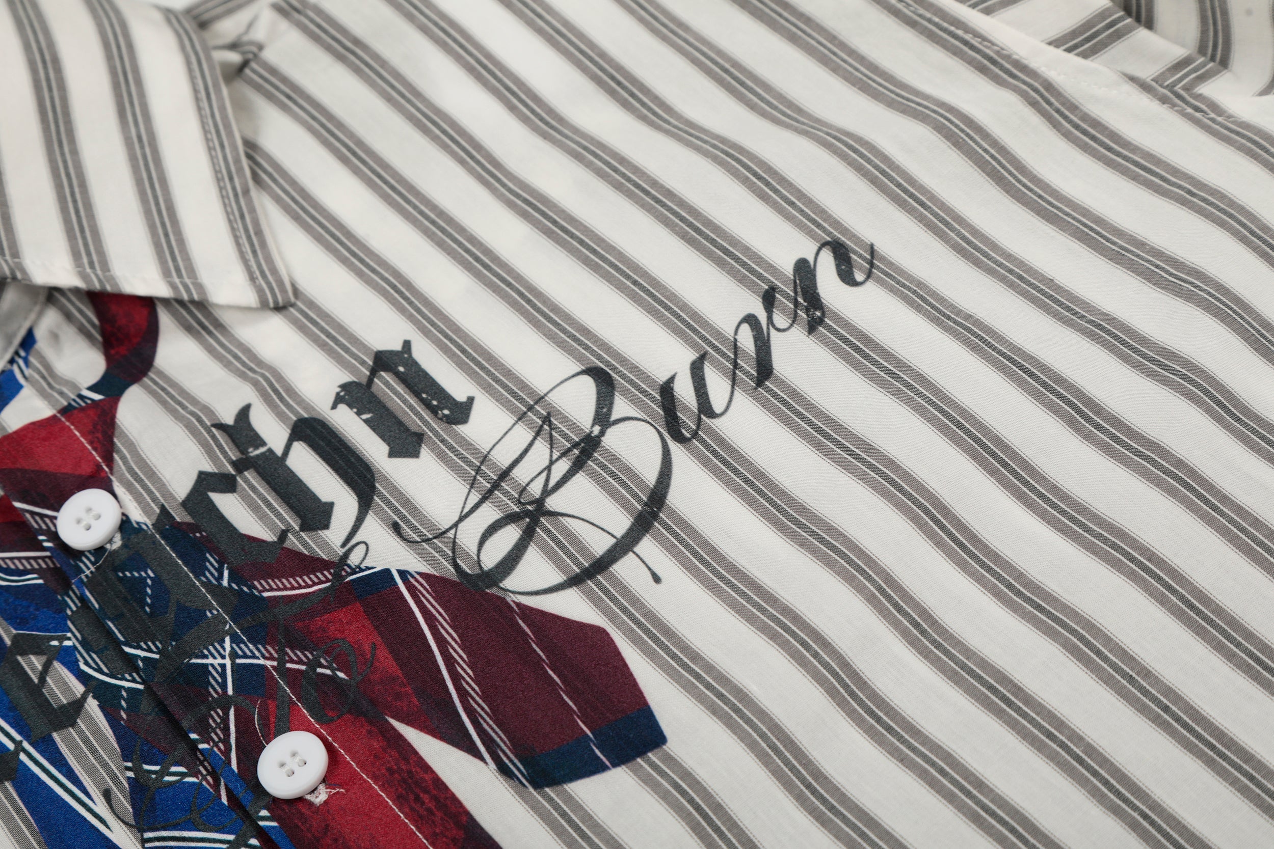 Omirad Striped Tie-Detail Button-Up Shirt