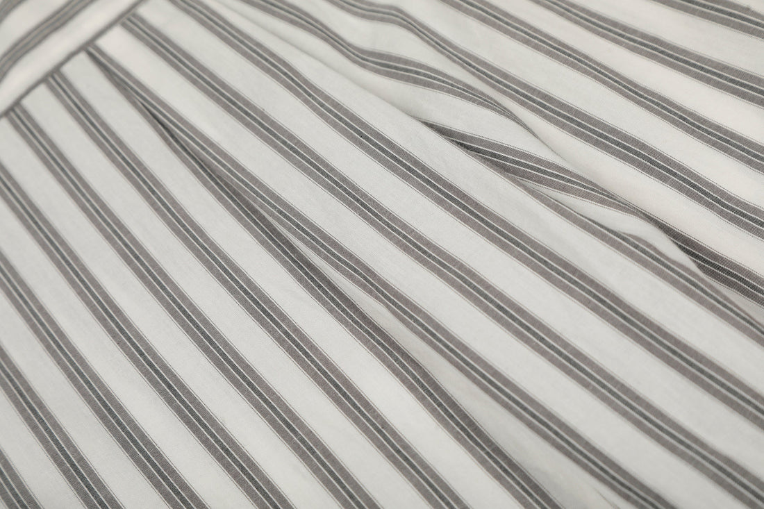 Omirad Striped Tie-Detail Button-Up Shirt