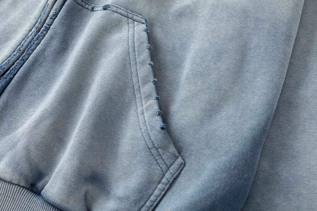 Omirad Vintage Patch Zip-Up Hoodie