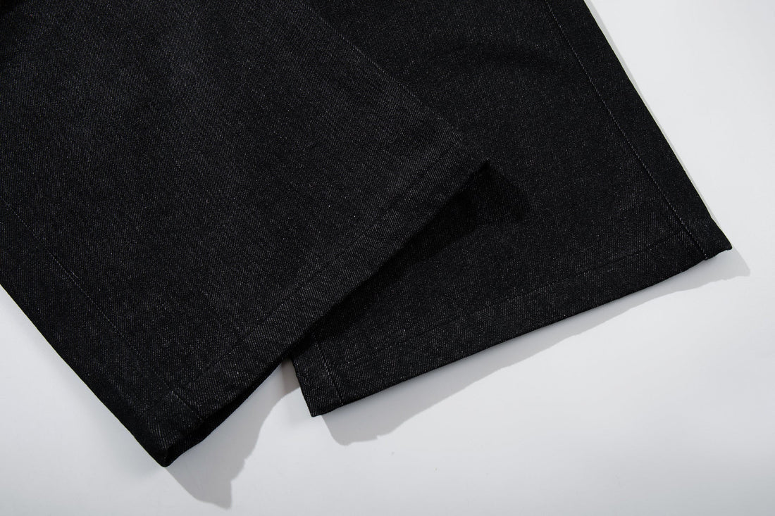 Omirad Wide Leg Button Fly Denim Pants