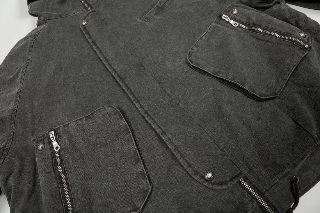 Omirad Washed Utility Hooded Jacket