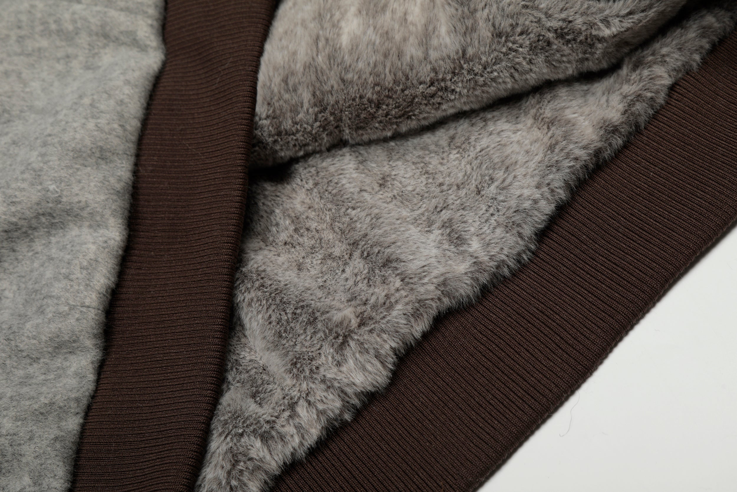 Omirad Wool Blend Fleece Hooded Bomber Jacket