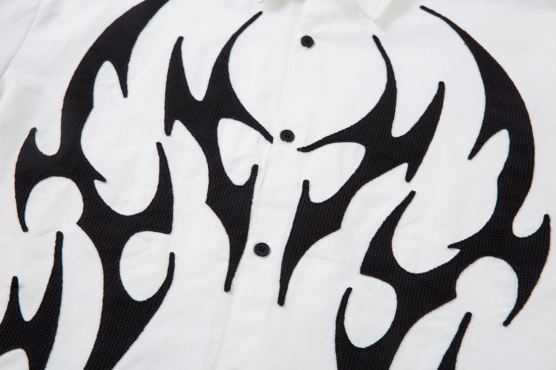 Omirad Tribal Flame Layered Shirt