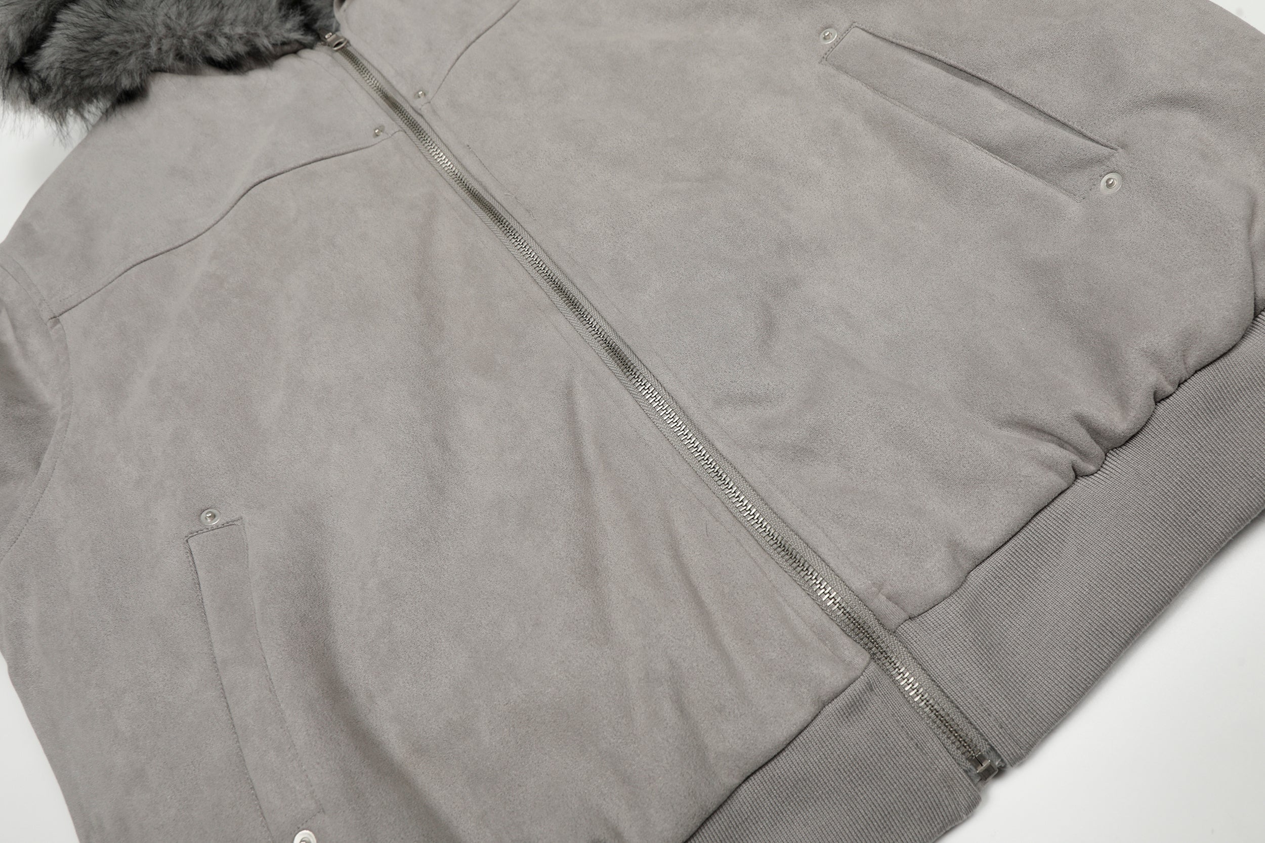 Omirad Reversible Faux Suede Fur Hooded Jacket