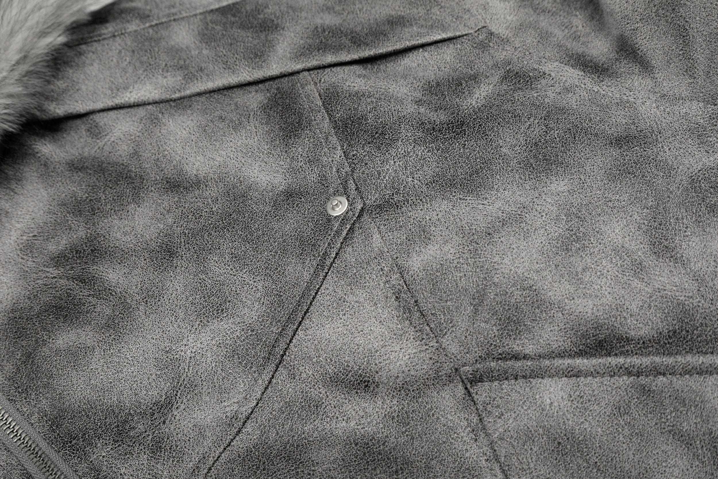 Omirad Washed Faux-Fur Hooded Jacket