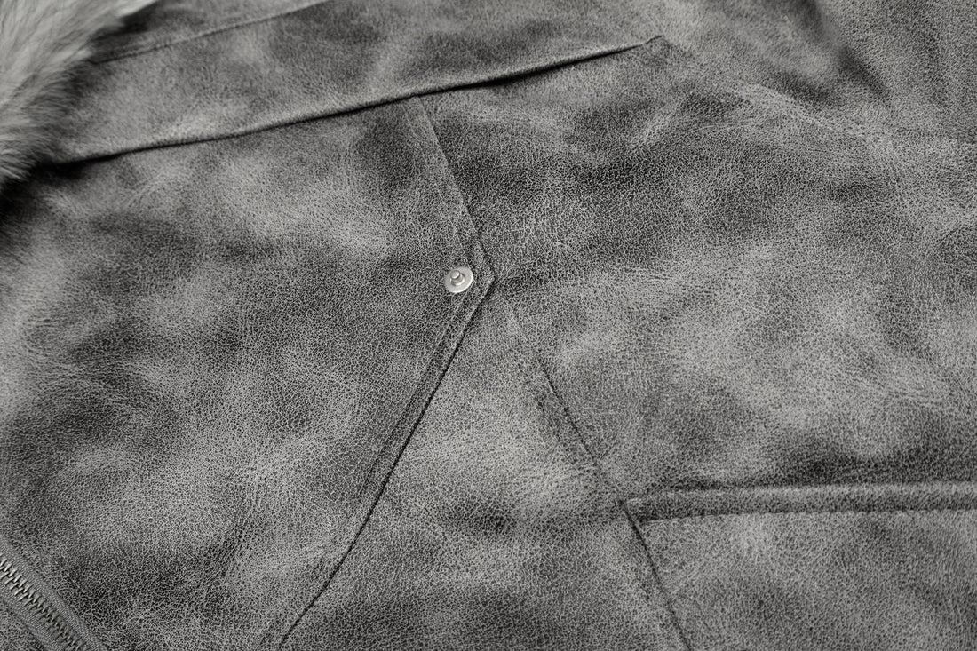 Omirad Washed Faux-Fur Hooded Jacket