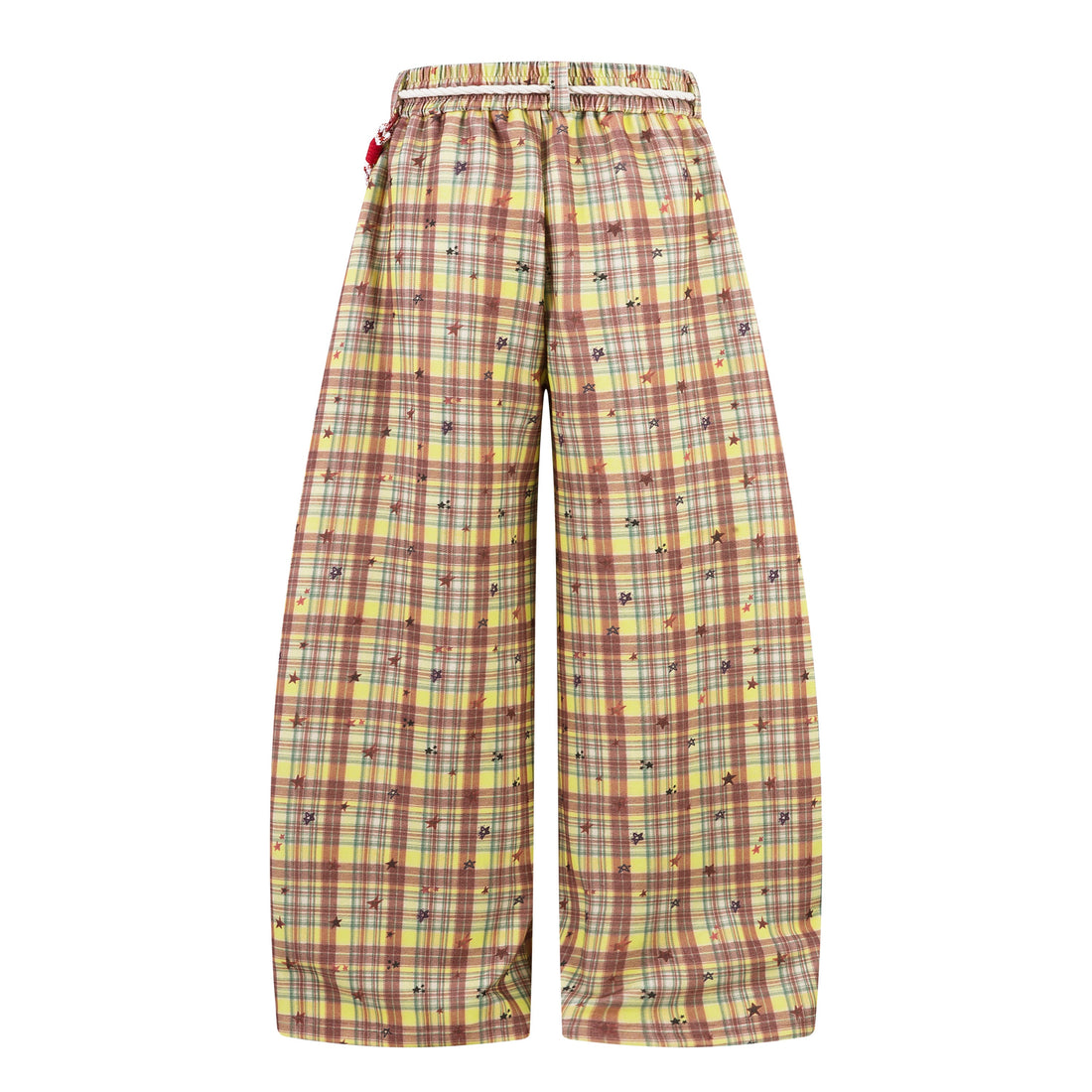 Omirad Yellow Plaid Bear Charm Pants