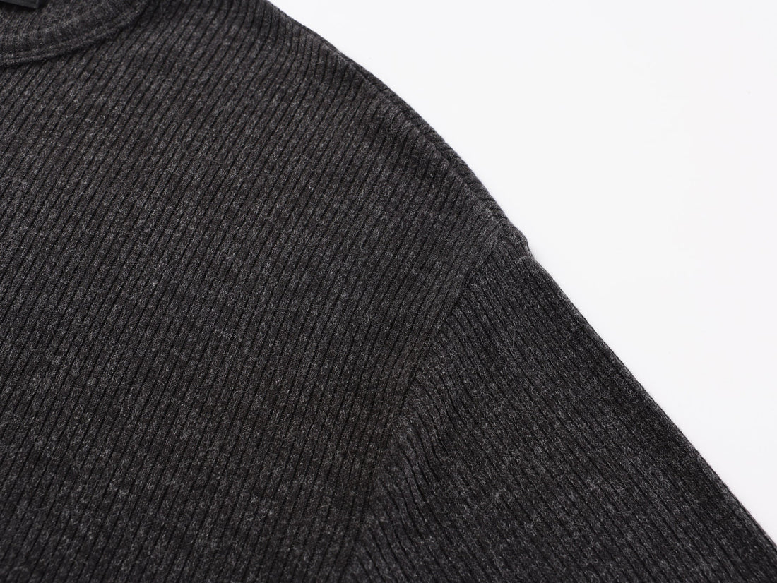 Omirad Ribbed Texture Long-Sleeve Tee