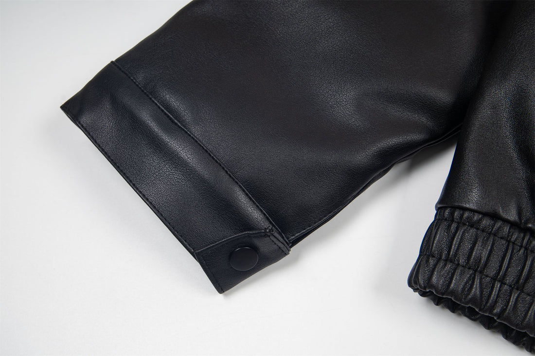 Omirad Vintage Lettering PU Jacket