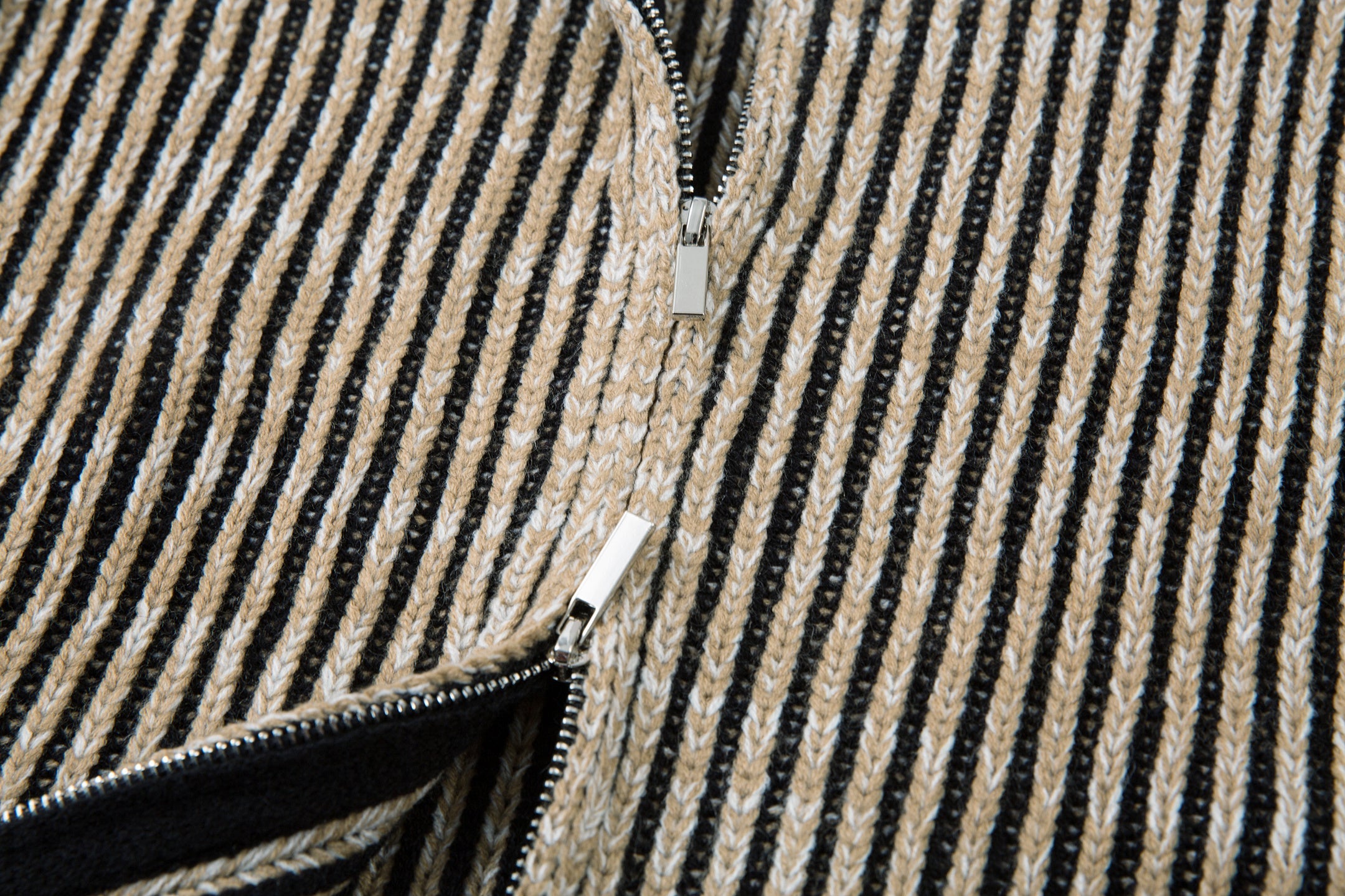 Omirad Striped Textured Zip Jacket