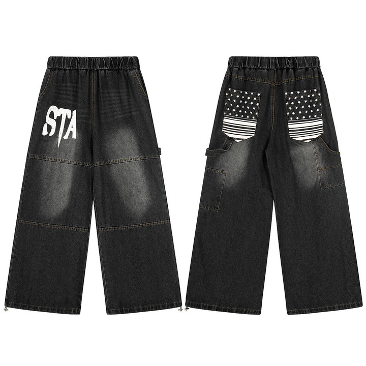 Omirad “Star Flag” Wide Denim Pants
