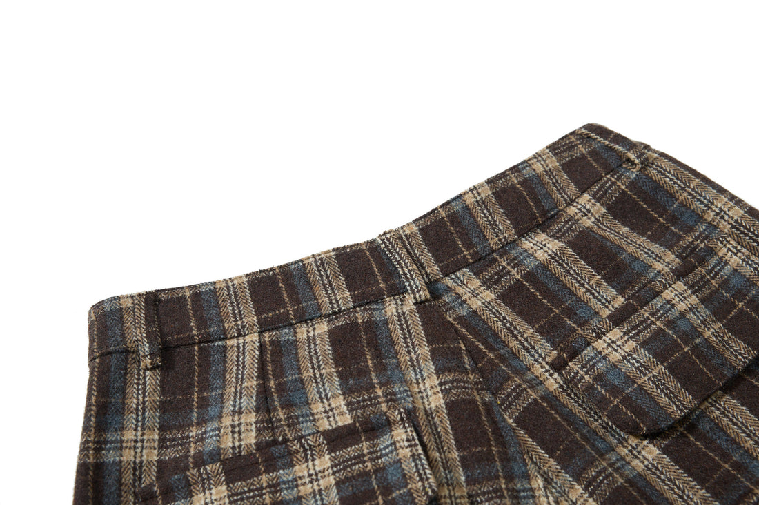 Omirad Vintage Check Wool-Blend Cargo Pants