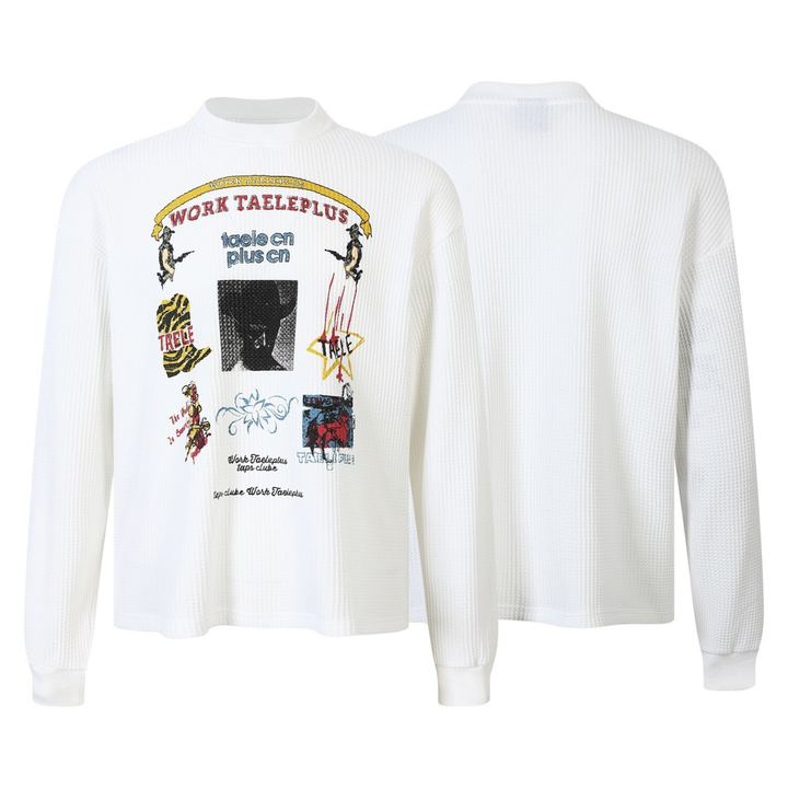 Omirad Waffle Graphic Long Sleeve Tee
