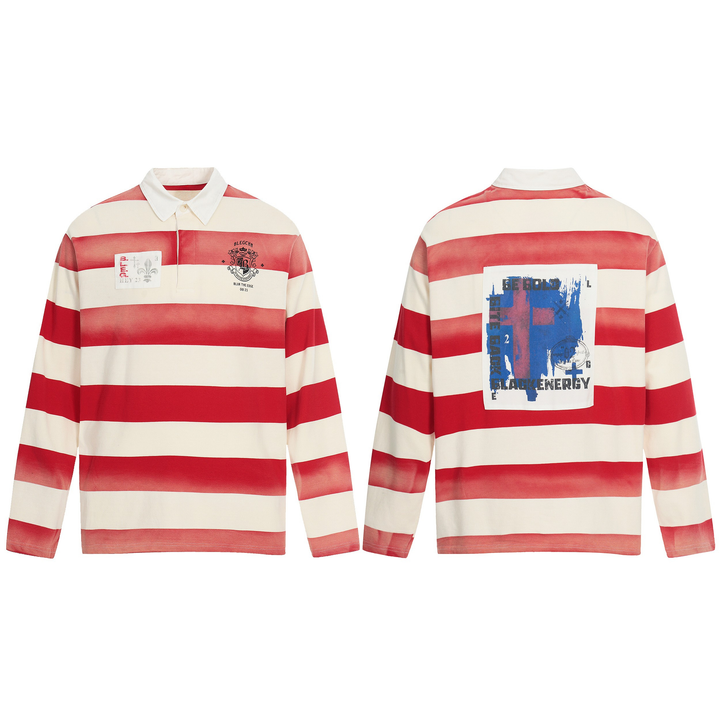 Omirad Striped Long Sleeve Rugby Shirt