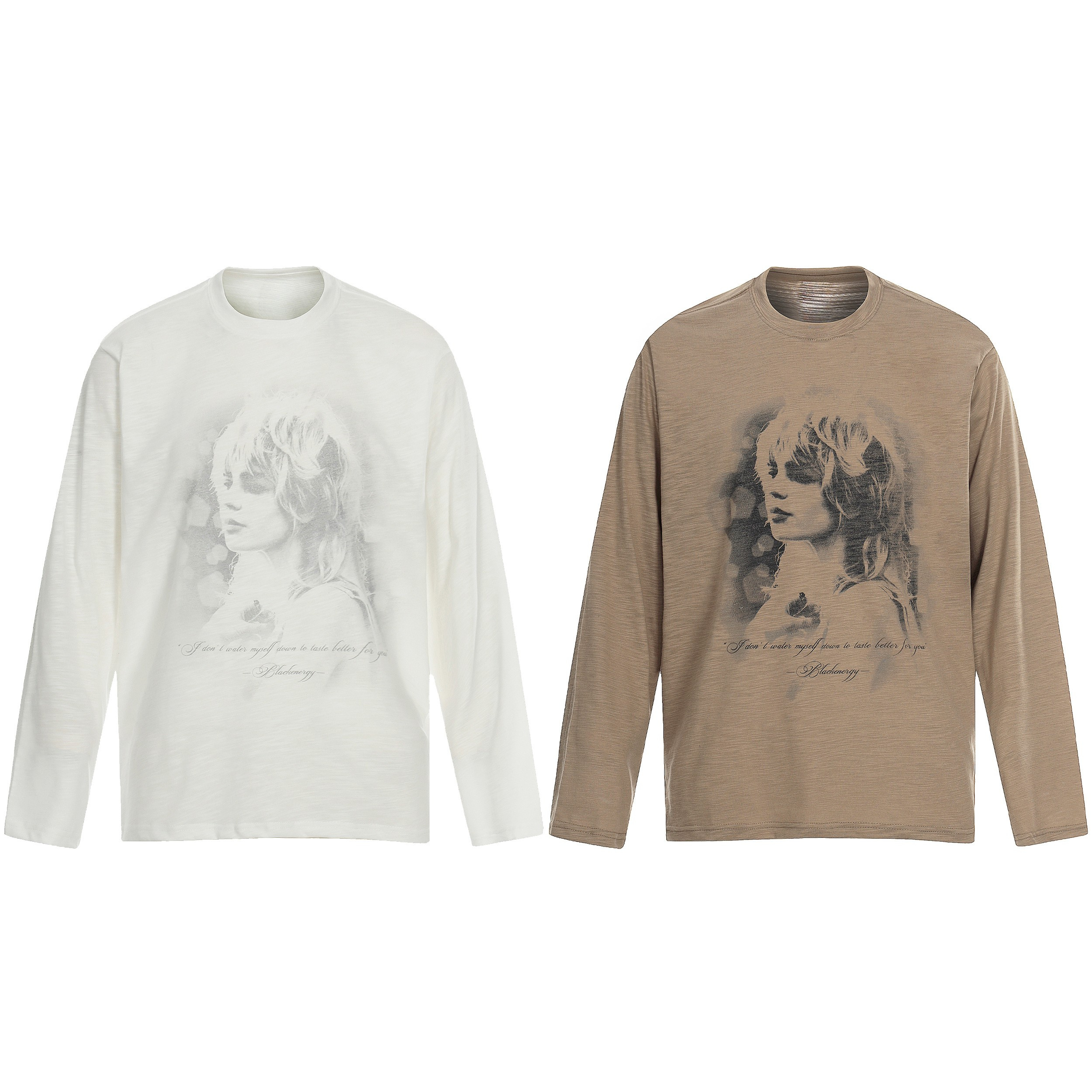 Omirad Vintage Portrait Graphic Long Sleeve Tee