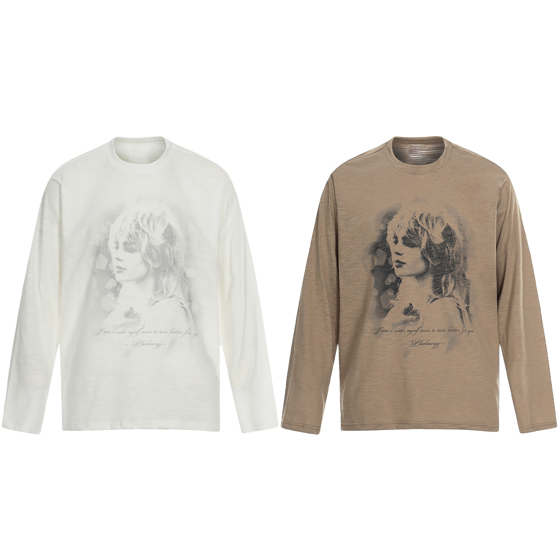 Omirad Vintage Portrait Graphic Long Sleeve Tee