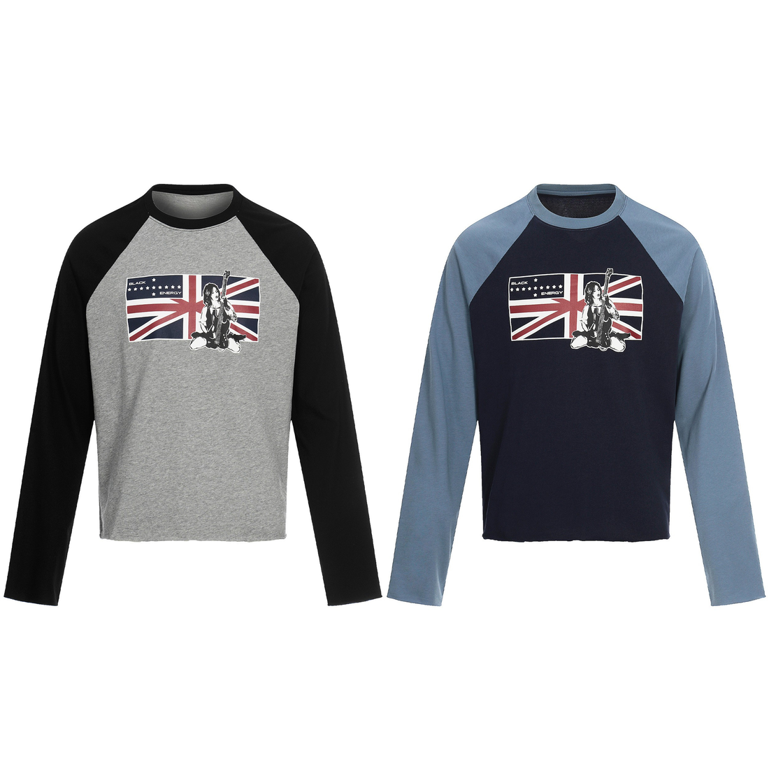 Omirad Union Flag Graphic Raglan Long Sleeve Tee