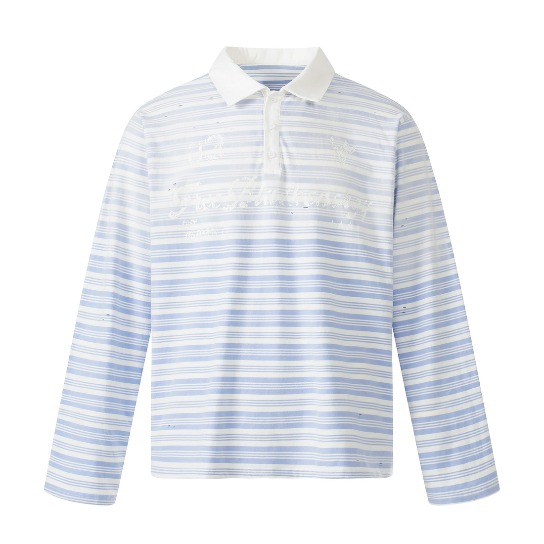 Omirad Striped Long Sleeve Polo Shirt