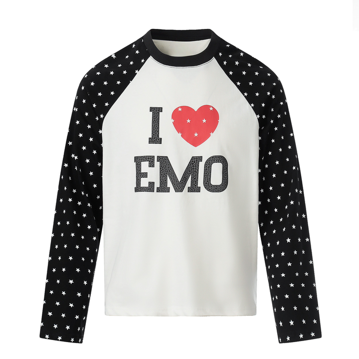 Omirad “I ♥ EMO” Raglan Long Sleeve Tee