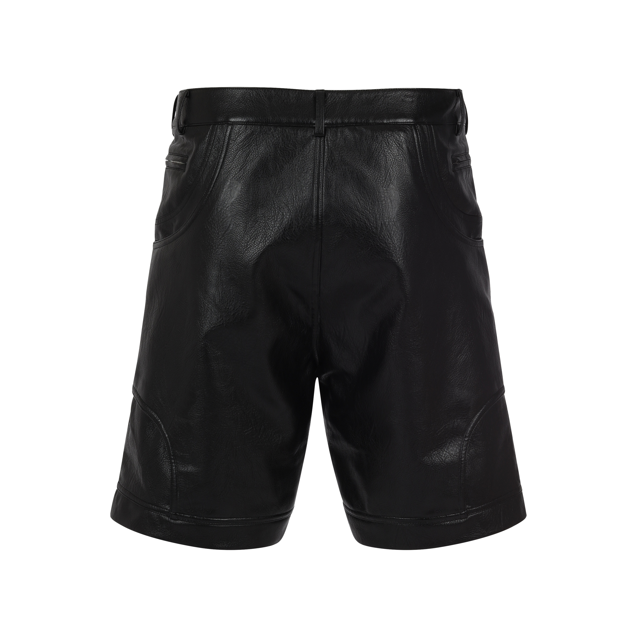 BLACK LEATHER SHORTS