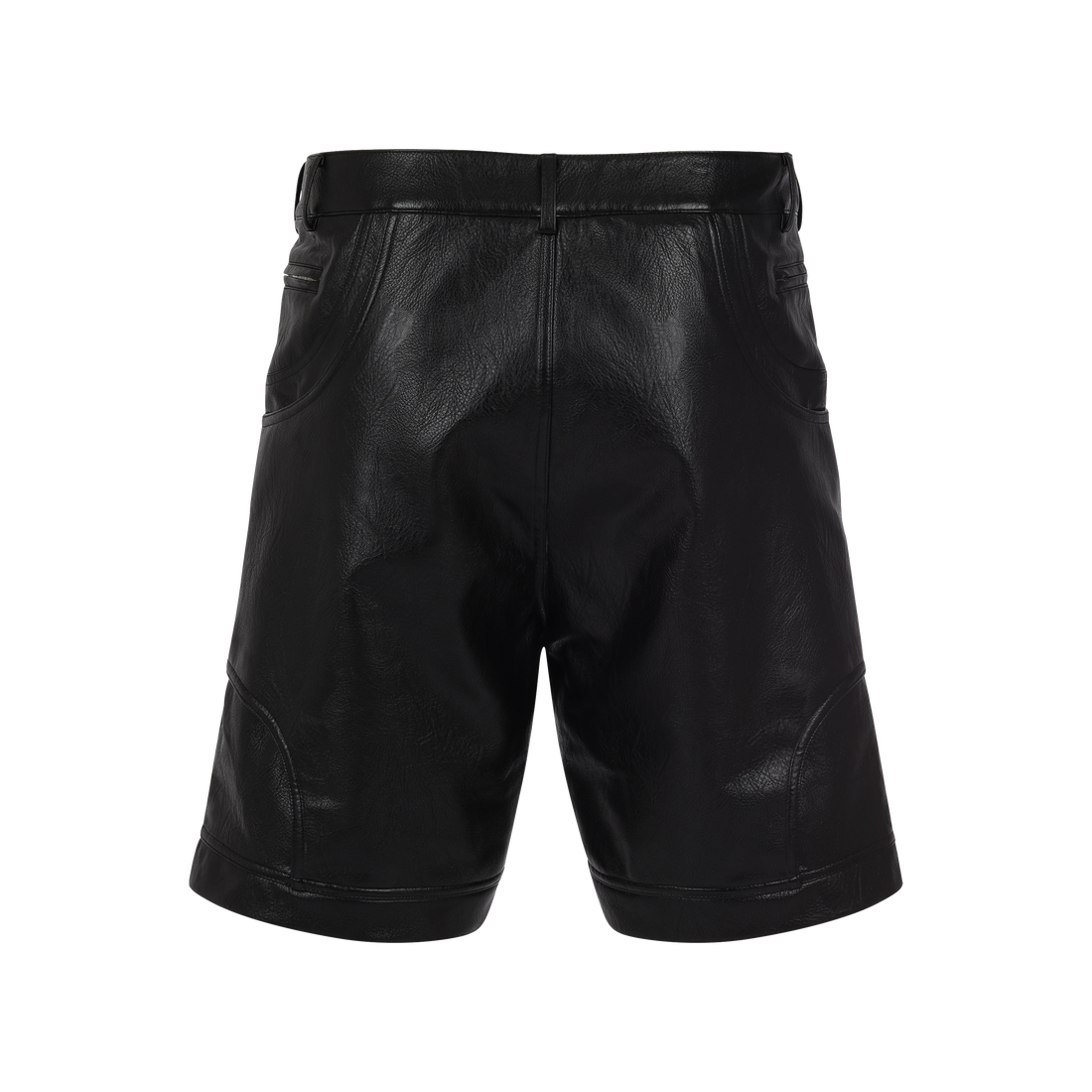 BLACK LEATHER SHORTS