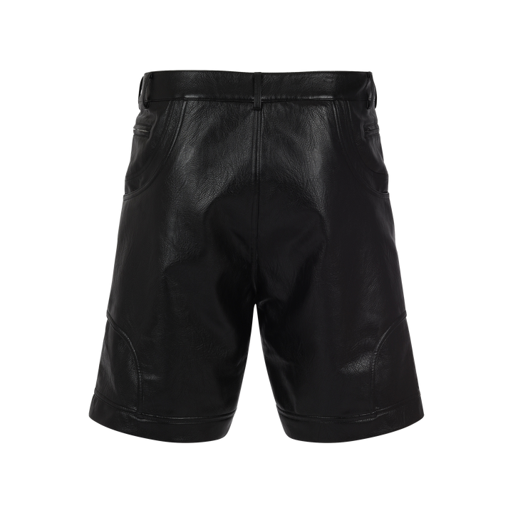 BLACK LEATHER SHORTS