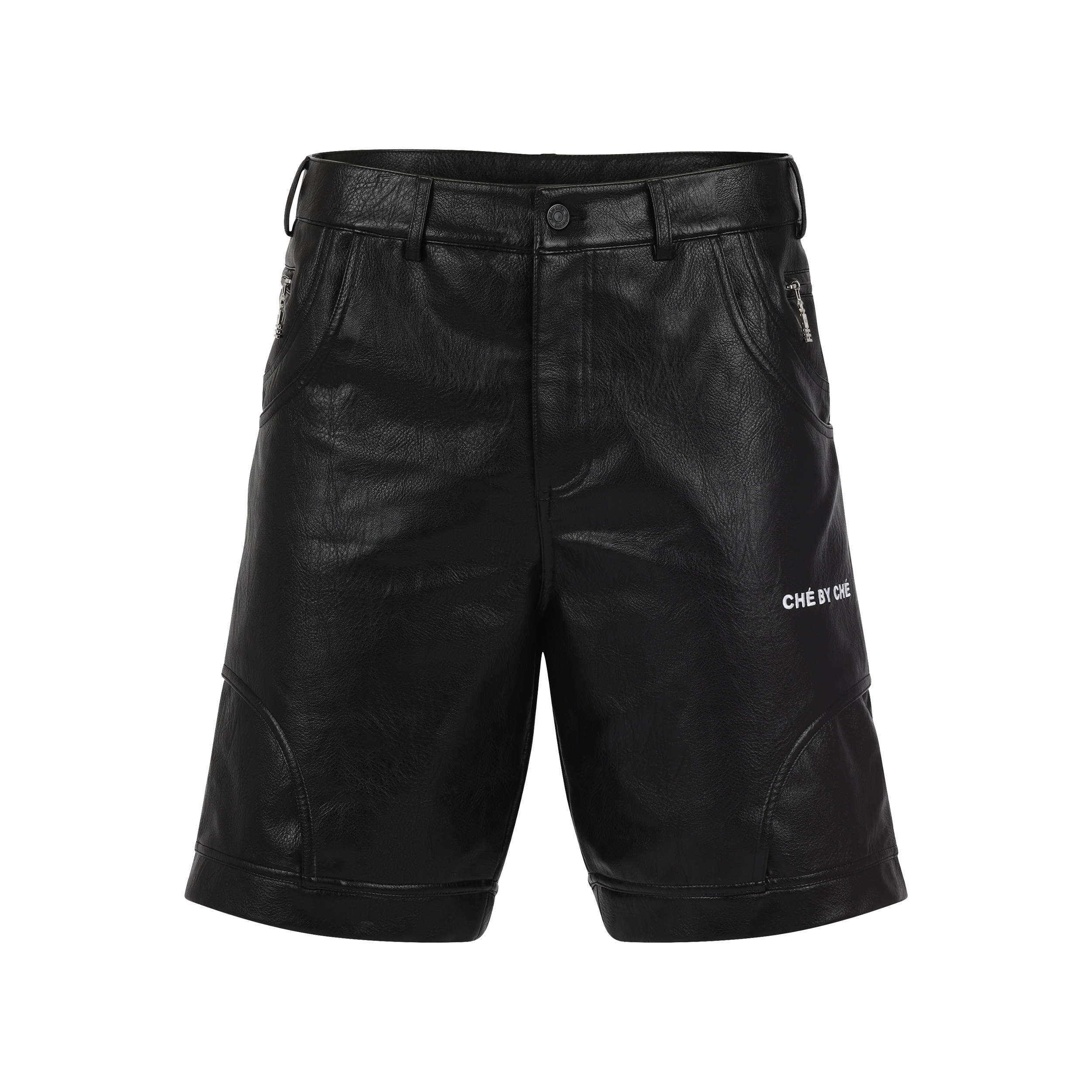 BLACK LEATHER SHORTS