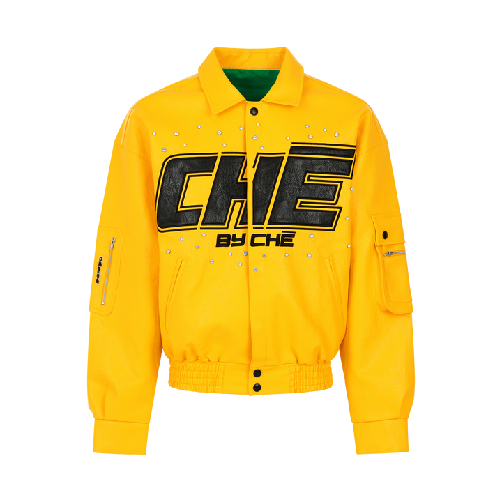 YELLOW LEATHER JACKET
