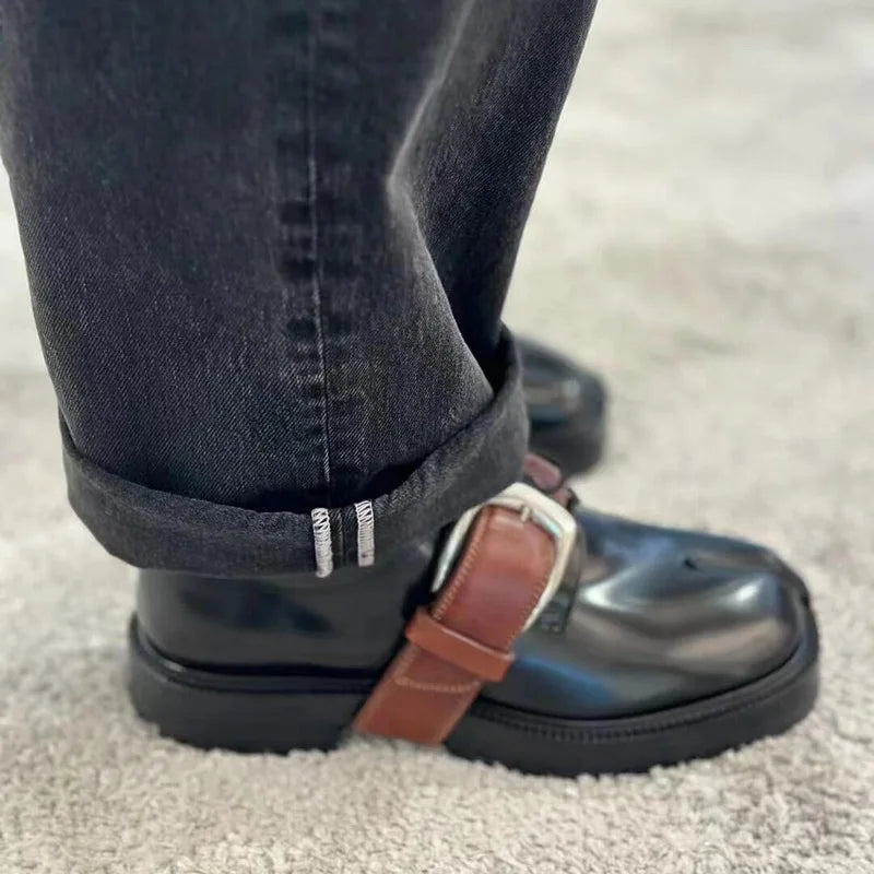 2025 British Style Split-Toe Shoes – Unisex Platform Heightening Loafers