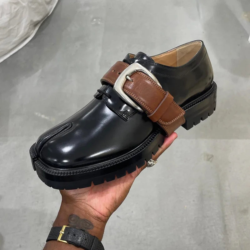 2025 British Style Split-Toe Shoes – Unisex Platform Heightening Loafers