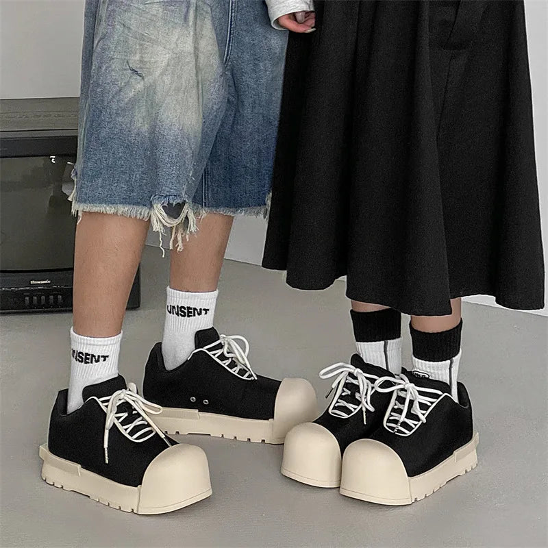 Big-Head Canvas Sneakers – Thick Sole Heightening Casual Sports Shoes Unisex