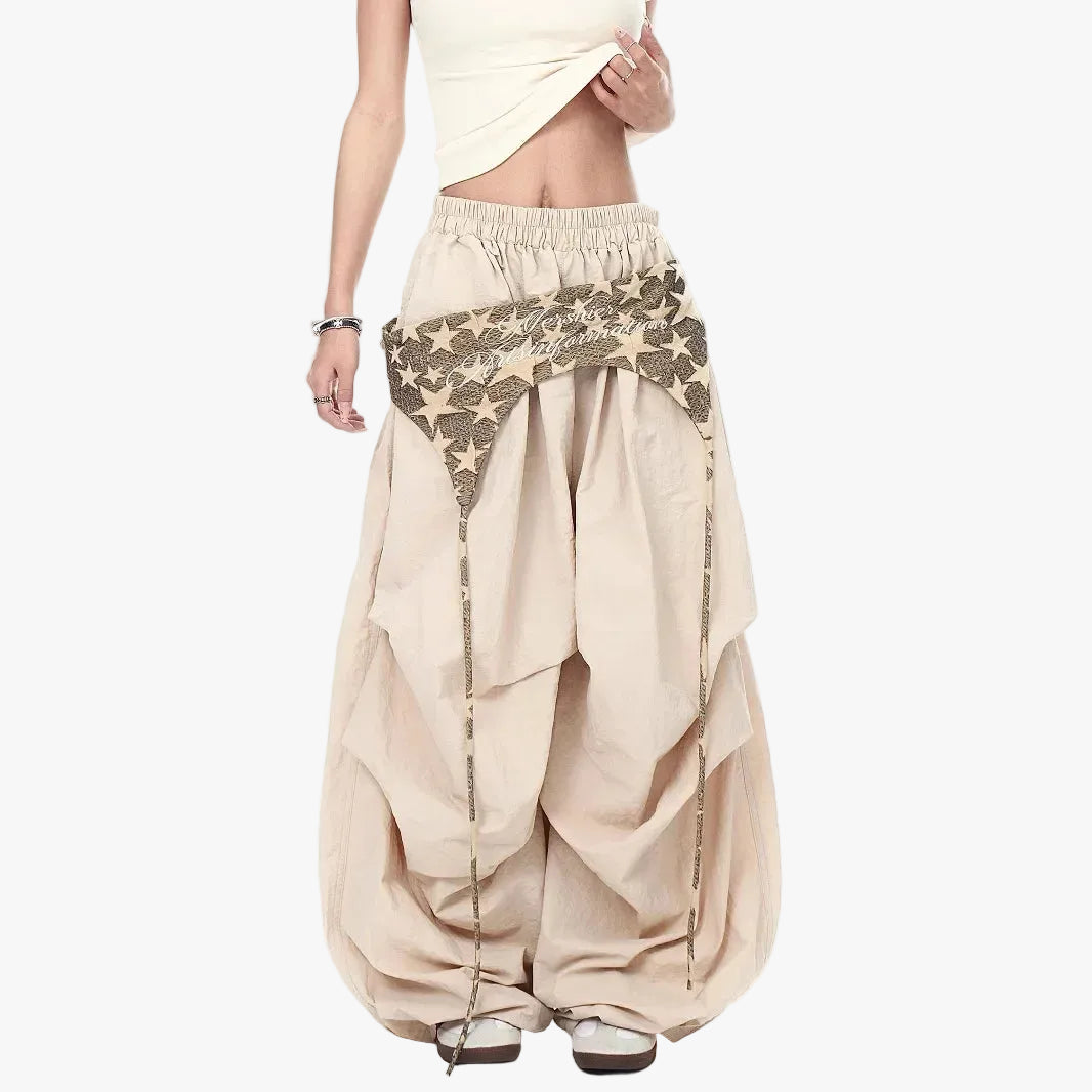 High Street Wide-Leg Drapey Tie Pants for Women