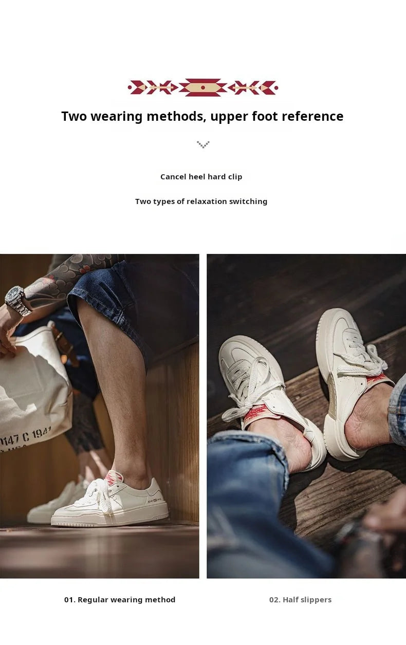 Maden Patchwork Navajo Sneakers – Men’s Chunky Sole Embroidered Casual Shoes