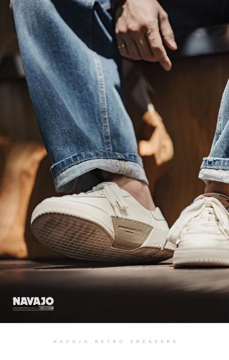 Maden Patchwork Navajo Sneakers – Men’s Chunky Sole Embroidered Casual Shoes