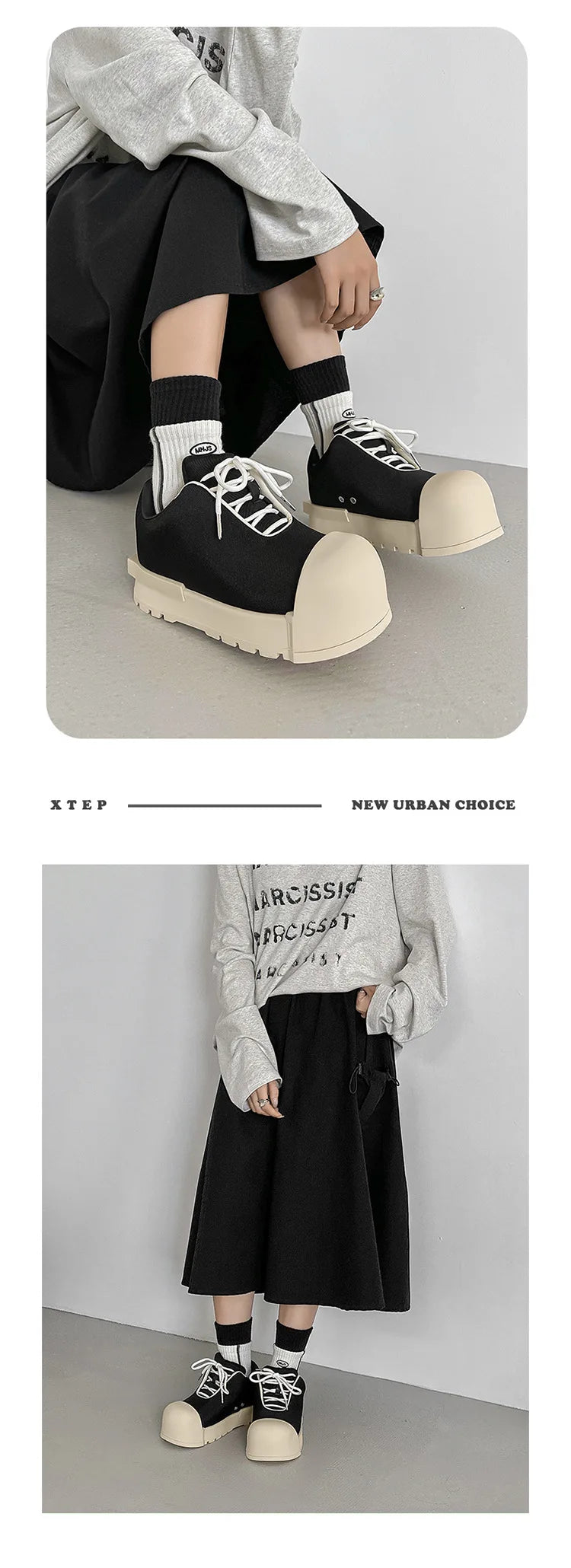 Big-Head Canvas Sneakers – Thick Sole Heightening Casual Sports Shoes Unisex