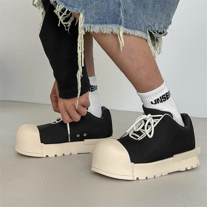 Big-Head Canvas Sneakers – Thick Sole Heightening Casual Sports Shoes Unisex