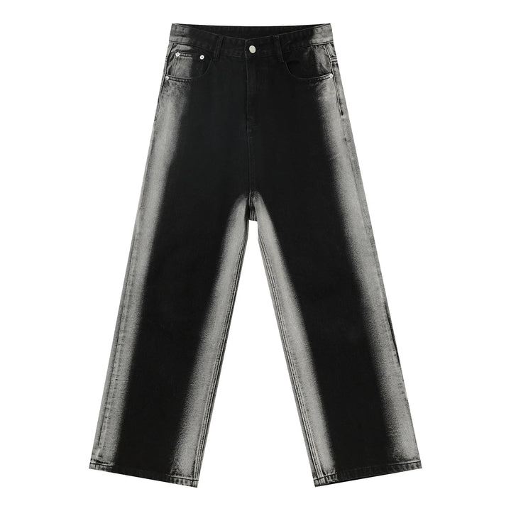 Y2K Korean Style Color Block Tie-Dye Straight Leg Jeans for Men