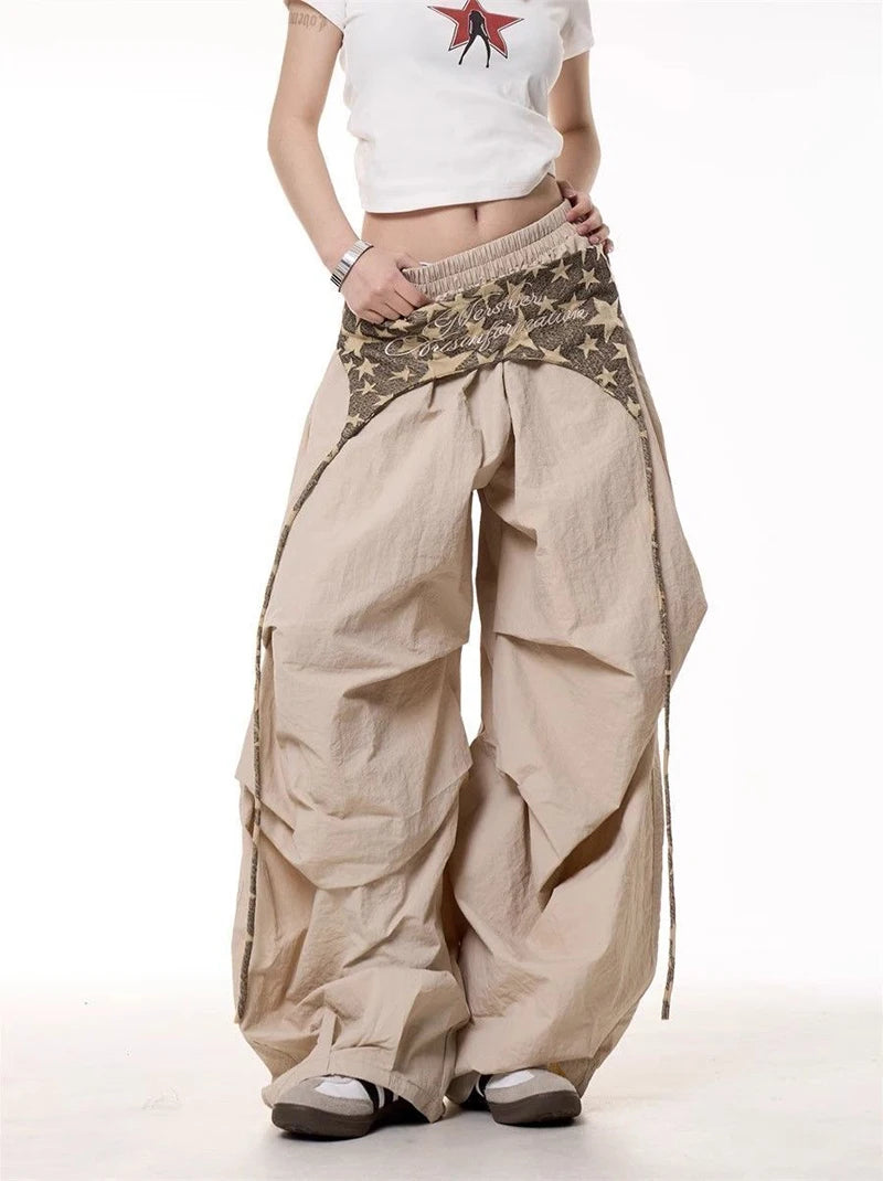 Y2K Patchwork Cargo Pants for Women