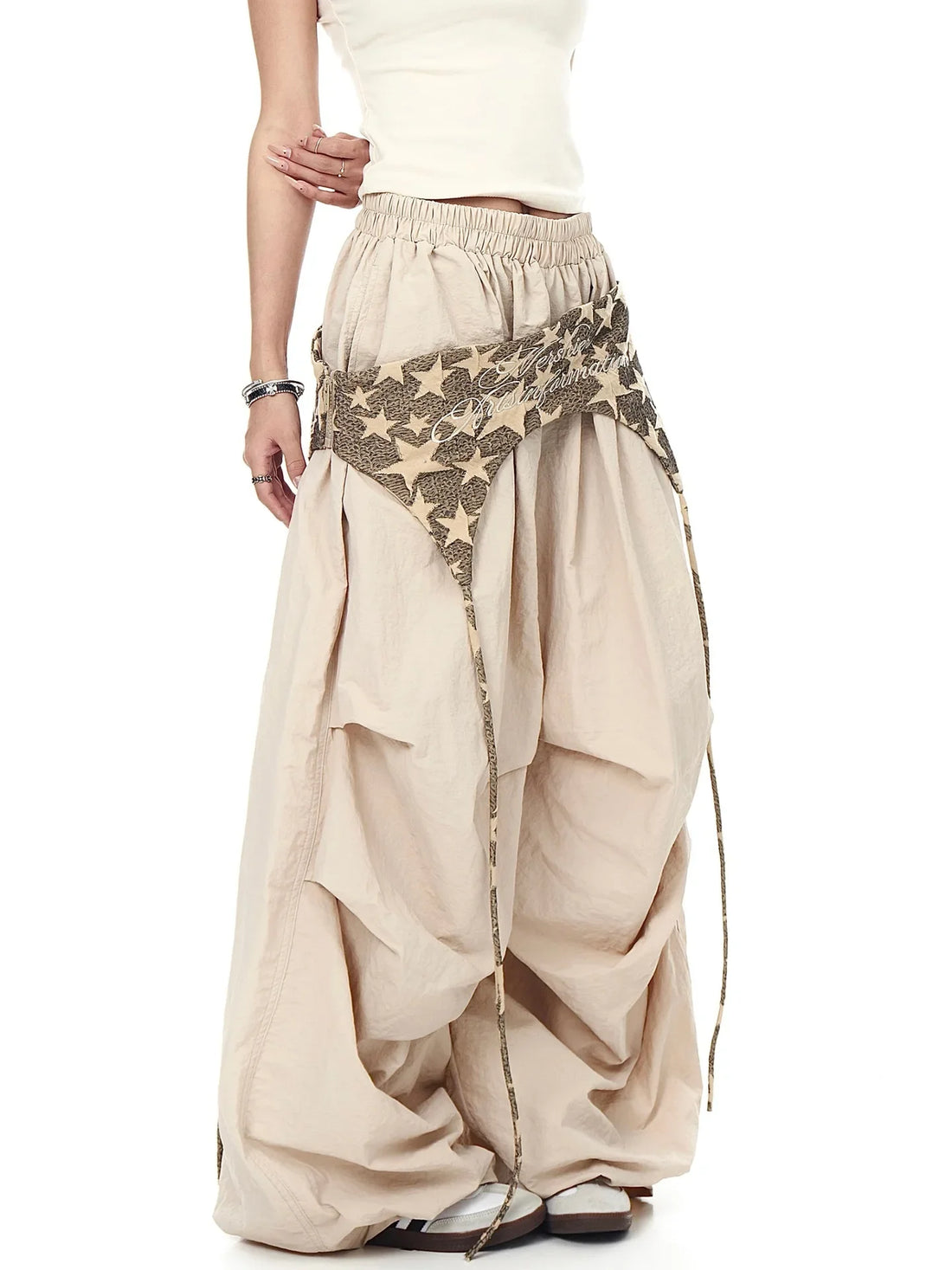 High Street Wide-Leg Drapey Tie Pants for Women